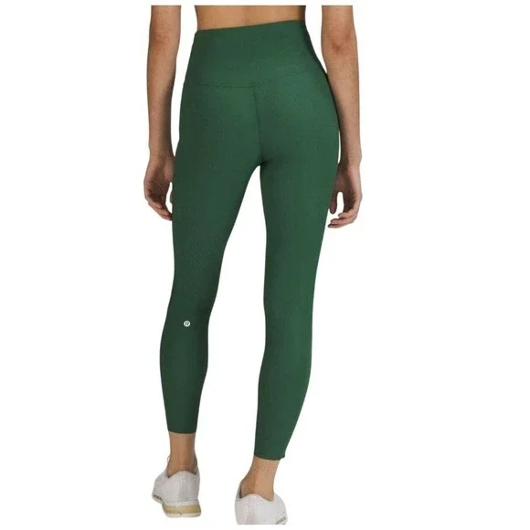 Lululemon Women's Base Pace HR Ribbed Tight Leggings Everglade Green Size 6 25" - Picture 4 of 13